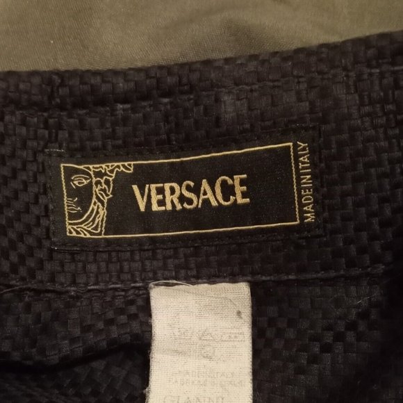 VERSACE - Woven textured black shirt - Sz 50 - Picture 12 of 13